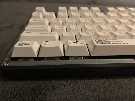 prototype 3d printed hot swap mechanical keyboard - by rmpel on thangs 3d print model - Mito3D