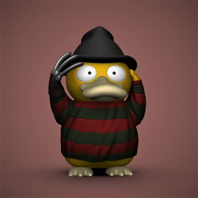 psyduck -freddy krueger costume - 3d by chelscct chelseycreatesthings on thangs arts & entertainment movies shopping apparel costumes pokemon freddy halloween spooky cute 3d print model - Mito3D