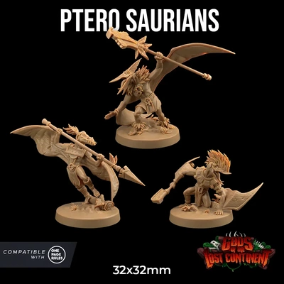 pteranodon saurian - 3d by dragon trappers lodge on thangs 3d print model - Mito3D