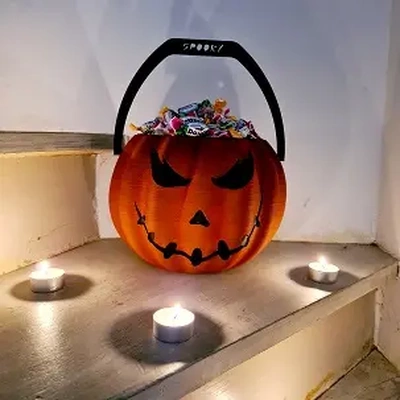 pumpkin basket functionalart - 3d by prints gifts on thangs 3d print model - Mito3D