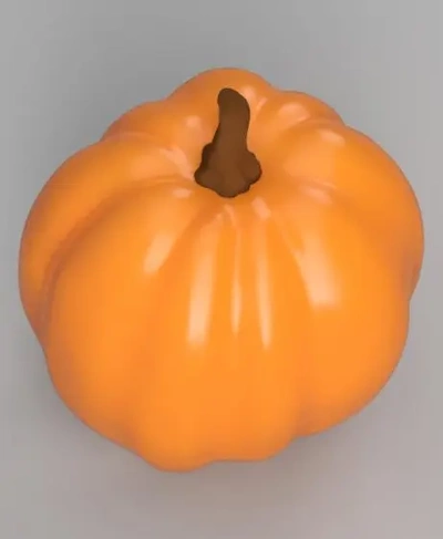 pumpkin c 2 sizes - 3d by on thangs plant fruit jackolantern jack-o-lantern jack o lantern halloween season decoration decor scan realistic multicolor no supports support free print in place print-in-place big large giant size scale sized accurate real fruits pumpkins jack-o'-lantern o'lantern o' 3d print model - Mito3D