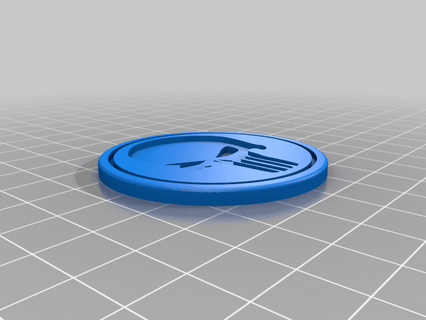 punitore moneta kcwarthog 3d print model - Mito3D