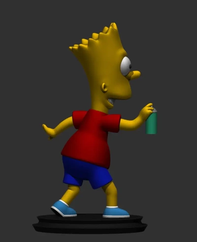 punk bart simpson - 3d by chelscct chelseycreatesthings on thangs cartoon animation simpsons old school 3d print model - Mito3D