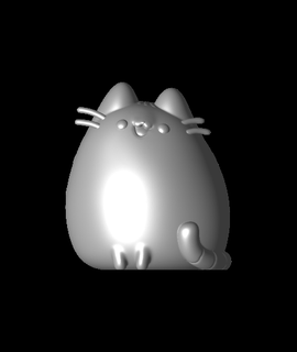 pusheen Sitzung Ventilator Kunst Unterhaltung 3d print model - Mito3D