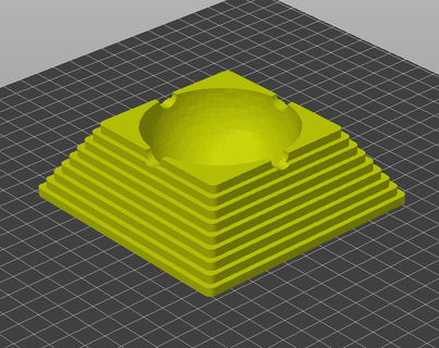 Pyramide Aschenbecher bb Technik 3d print model - Mito3D