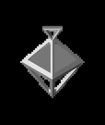 pyramid diamond keychain - 3d by fr00st on thangs 3d print model - Mito3D