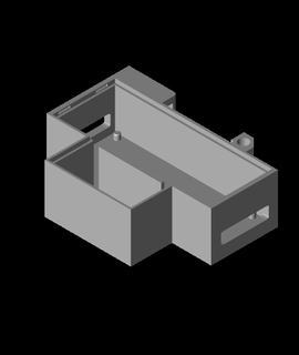 pzem 004t v3 esp8266 estruendo carril caso funda 3d print model - Mito3D