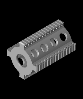 quad rail tacti-can cupstl fractionlab 3d print model - Mito3D
