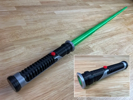 qui-gon s dual extrusion lightsaber - 3d by printingworld on thangs 3d print model - Mito3D