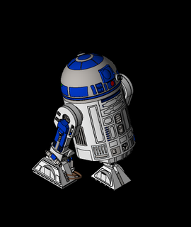 r2d2 3d modèle rouge gorge 3d print model - Mito3D