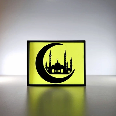 ramadán silueta arte 3d by imprimirbunny on gracias 3d print model - Mito3D