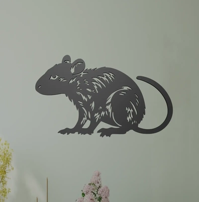 rat wall art - 3d by ri0m0 on thangs 3d print model - Mito3D