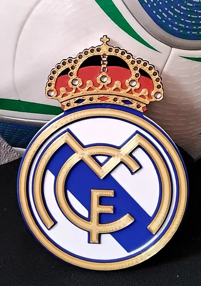 real madri clube f tbol montanha russa or placa 3d by daddywazzy criador on 3d print model - Mito3D