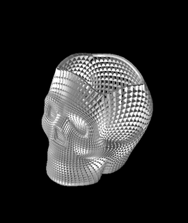 real skull desktop 3d model haktanyagmur thangs 3d print model - Mito3D