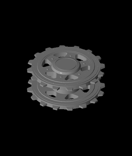realwheelsprocket3x3thick bates4613 3d print model - Mito3D