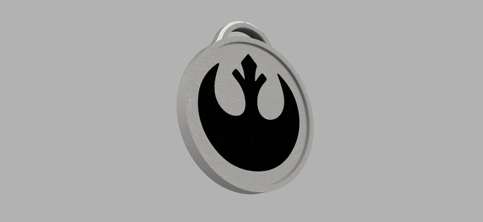 rebel keychain ornament - thelightspd 3d print model - Mito3D