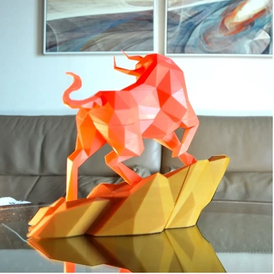 rouge taureau sculpture 3d by jayjaysculpt 3d print model - Mito3D