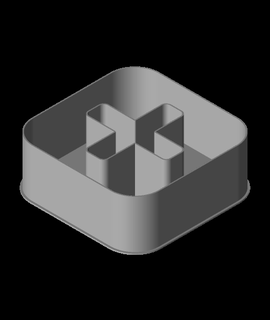 rot Kreuz Logo Quadrat nes 3d print model - Mito3D