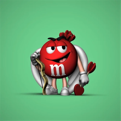 red cupid m&m - 3d by chelscct chelseycreatesthings on thangs 3d print model - Mito3D