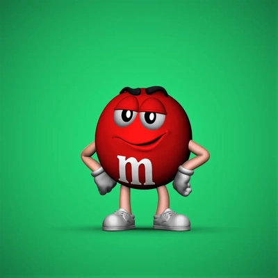 red m&m mascot - 3d by chelscct chelseycreatesthings on thangs 3d print model - Mito3D