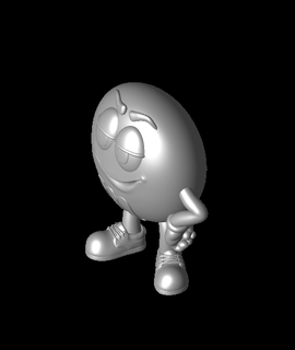 Yellow M&M Mascot (Shy) - 3D model by ChelsCCT
