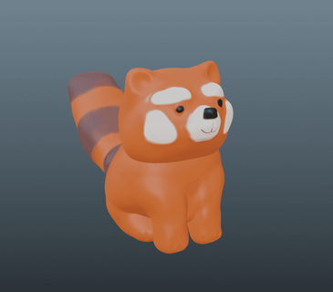 vermelho panda personagem gareth7562 3d print model - Mito3D