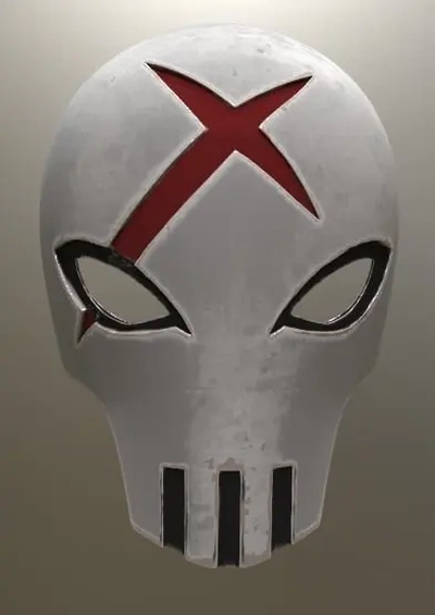 kırmızı x maske genç titanlar 3d by hain destek dükkan teşekkürler 3d print model - Mito3D