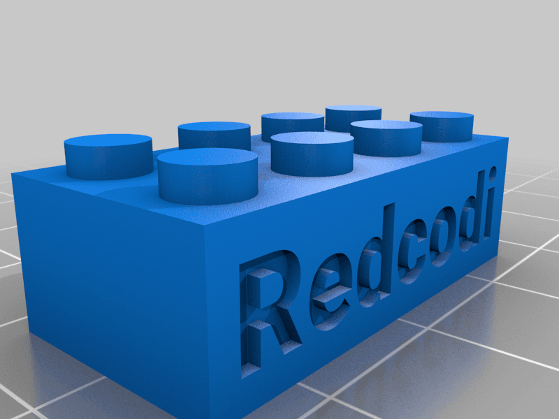 redcodi Lego ladrillo 3D print model - Mito3D