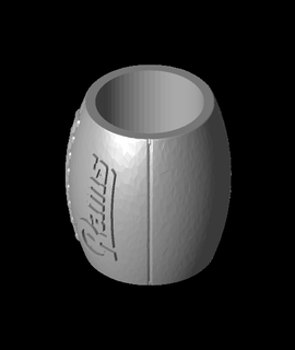 remixar futebol koozie branco 3d print model - Mito3D