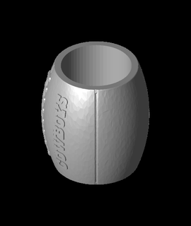 remixare calcio koozie vuoto 3d print model - Mito3D