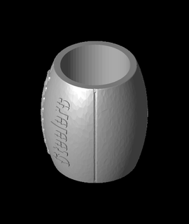 remixar futebol koozie branco 3d print model - Mito3D