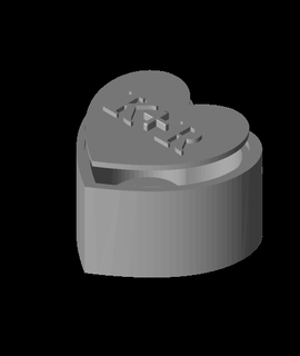 remix initials simple heart box 3d print model - Mito3D