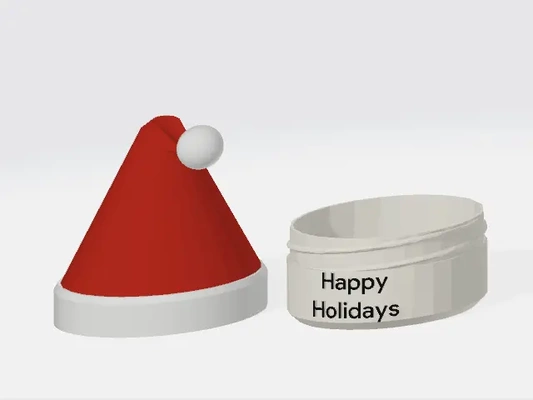 remix of scalable screw-top box santa hat - 3d by leonking on thangs 3d print model - Mito3D