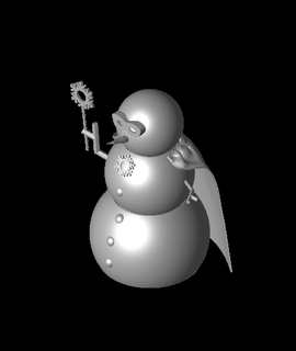 remix planetary snowman superhero 3d print model - Mito3D