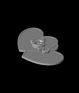 remix Facile cœur boîte couvercle 3d print model - Mito3D