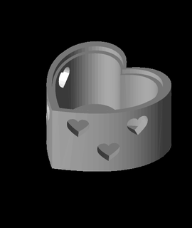 remix simple heart box lid 3d print model - Mito3D