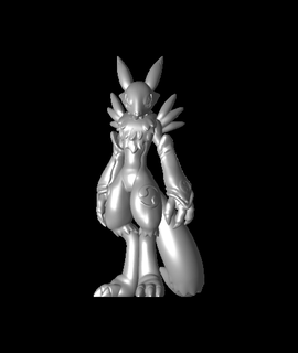 renamon Digimon hayran Sanat sanatlar eğlence 3d print model - Mito3D