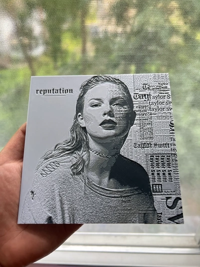 reputation album cover taylor swift fixed - 3d by mattdesouza1996 on thangs 3d print model - Mito3D