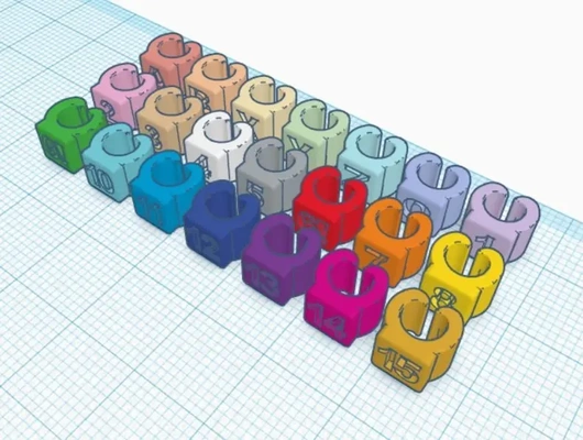 resizable cable labels set - 3d by botcan3d on thangs 3d print model - Mito3D