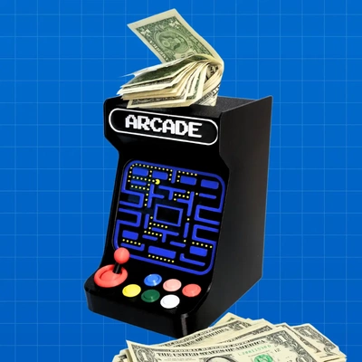 retro oyun makinesi para banka 3d by baskı yapıları teşekkürler 3d print model - Mito3D
