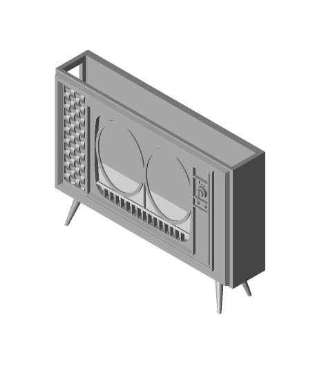 retro tv 1967 phone suporte retromaker dispositivos 3D print model - Mito3D