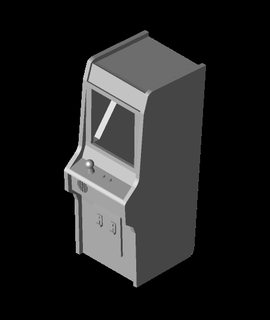 retrocu oyun makinesi kabine pop kültür 3d print model - Mito3D