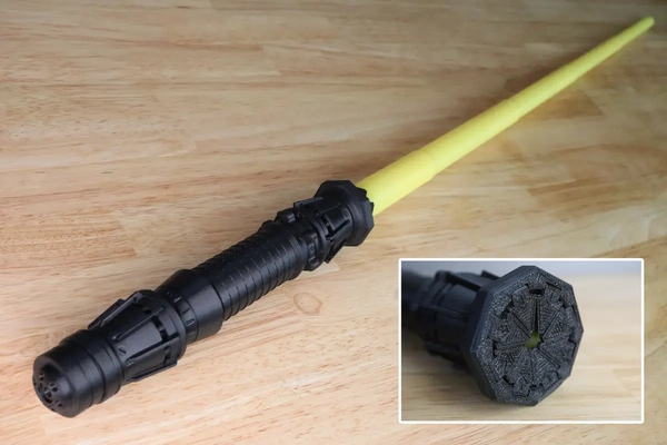 rey's replaceable blade lightsaber - 3d by printingworld on thangs 3d print model - Mito3D
