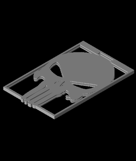rfid badge holder - punisher logostl Devices 3d print model - Mito3D