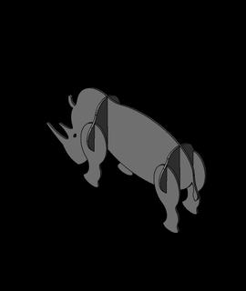 rhino puzzle juankmed 3d print model - Mito3D