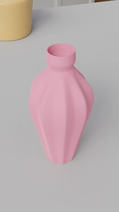 grat vase 3d by handwerksladen on danke flasche geriffelt stil zuhause haus dekor pflanze blume stilvoll modern 3d print model - Mito3D