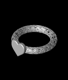 anel coração animar 3d print model - Mito3D