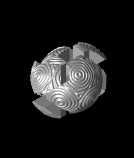 ripple ball burr puzzle davemakesstuff Hobbies & Games 3d print model - Mito3D