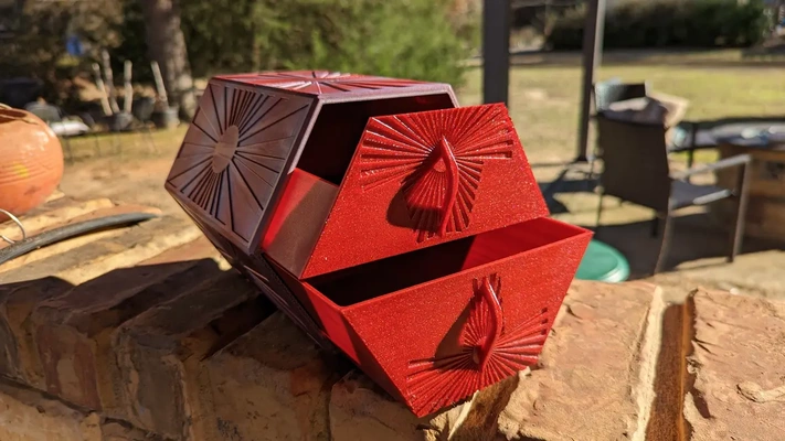 rising sun box - 3d by rwbdesigns on thangs 3d print model - Mito3D
