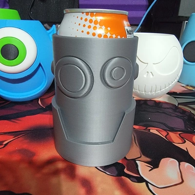 robot head remix of blank can cup returns - 3d by glytch on thangs 3d print model - Mito3D